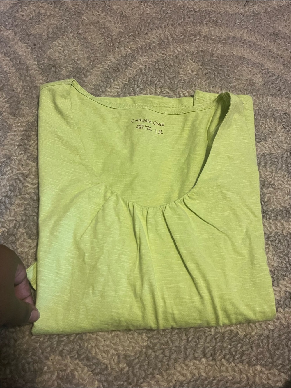 Coldwater Creek Women’s Lime Green 3/4 sleeve top